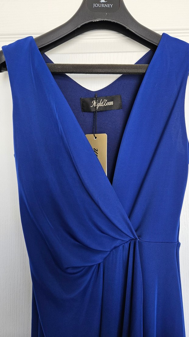 adL Night Zoom Saks Mavi Elbise - Görsel 5
