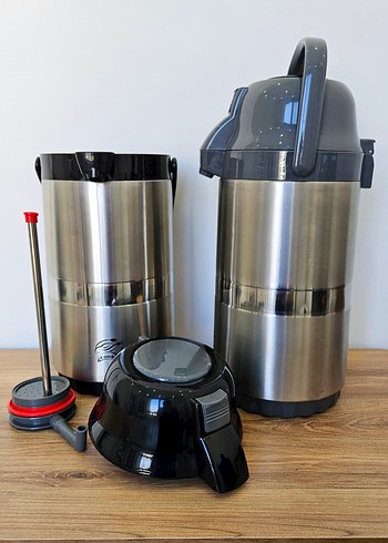 2.5 Lt Cam Hazneli Pompalı Cooker Termos - Görsel 8