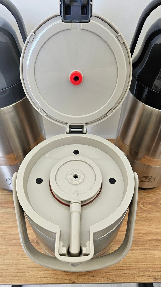 1.7 Lt Cam Hazneli Pompalı Cooker Termos - Görsel 4