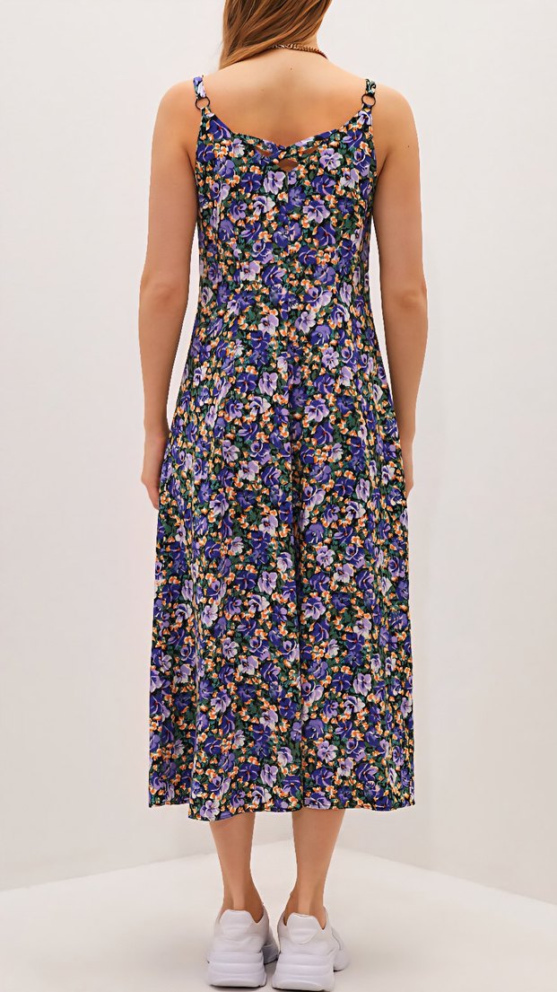  LCW Askılı Viskon Yazlık Elbise - Görsel 2