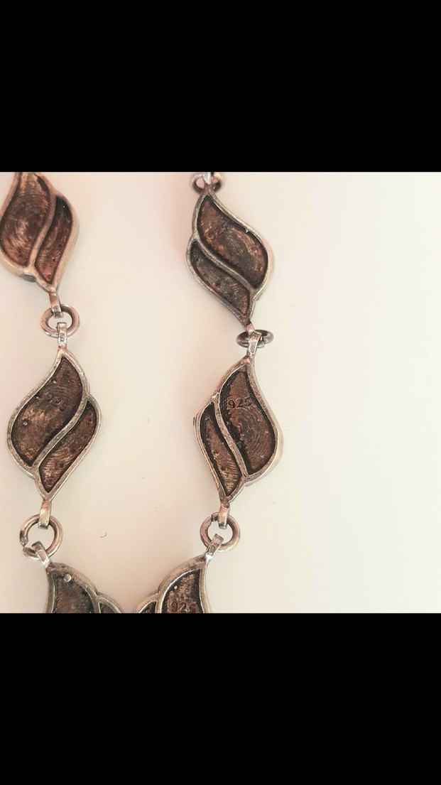 Tam Set Erzurum Oltu Taşı Gümüş Takı Set - Görsel 4