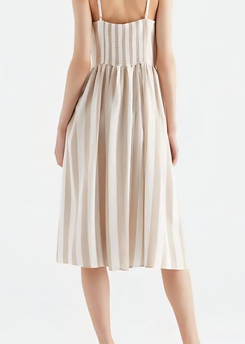 Mavi Jeans Askılı Keten Elbise - Görsel 2