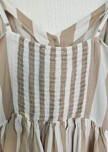 Mavi Jeans Askılı Keten Elbise - Görsel 7