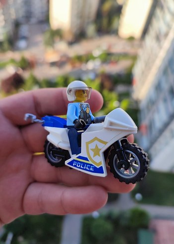 Orjinal Lego motorsiklet ve polis Figür