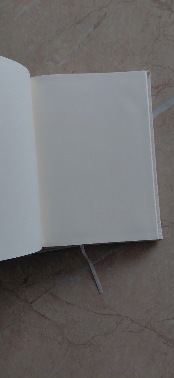 14x20 cm Kanvas Kapaklı Beyaz Defter - Görsel 4