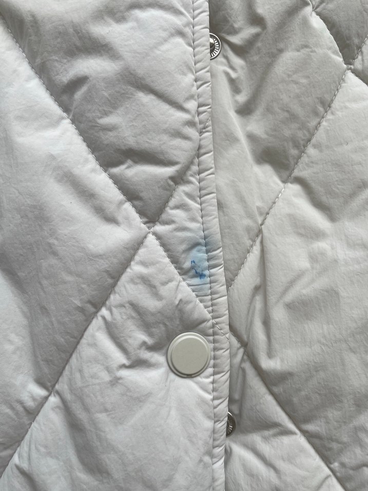 Mavi Kapitone Beyaz Kadın Ceket - Görsel 3