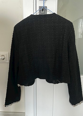 Tüvit Kadın Ceket Taş İşlemeli - Görsel 3