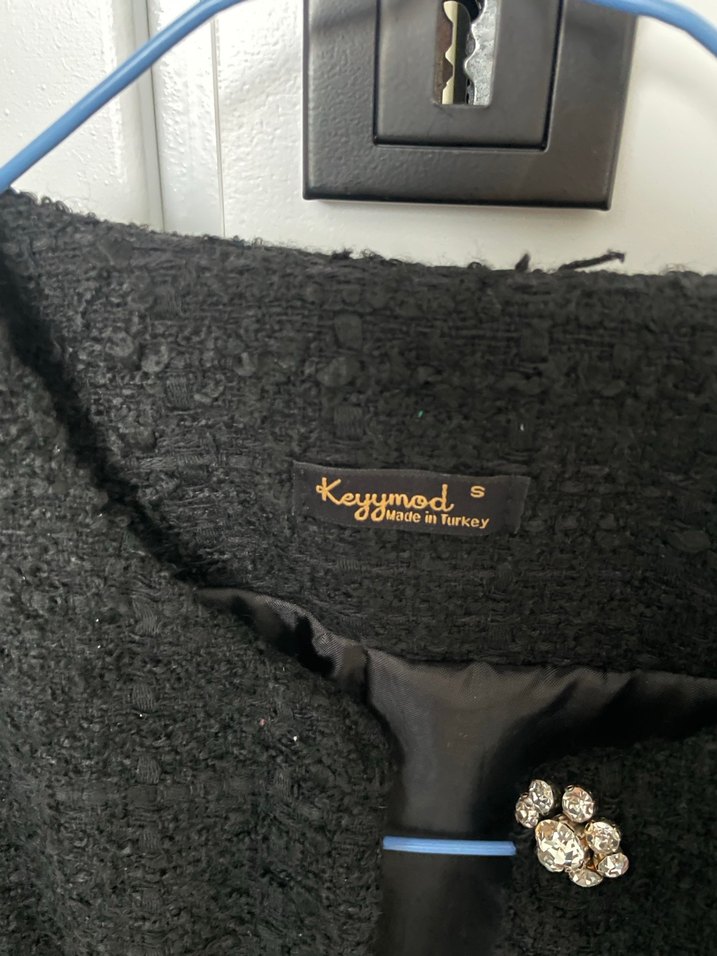 Tüvit Kadın Ceket Taş İşlemeli - Görsel 2