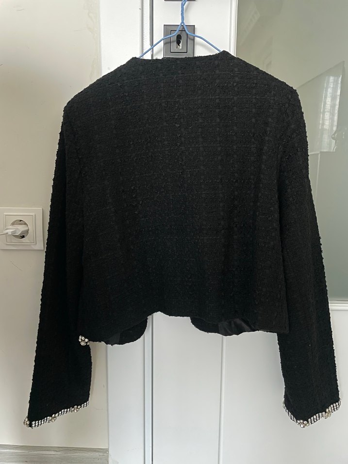 Tüvit Kadın Ceket Taş İşlemeli - Görsel 3