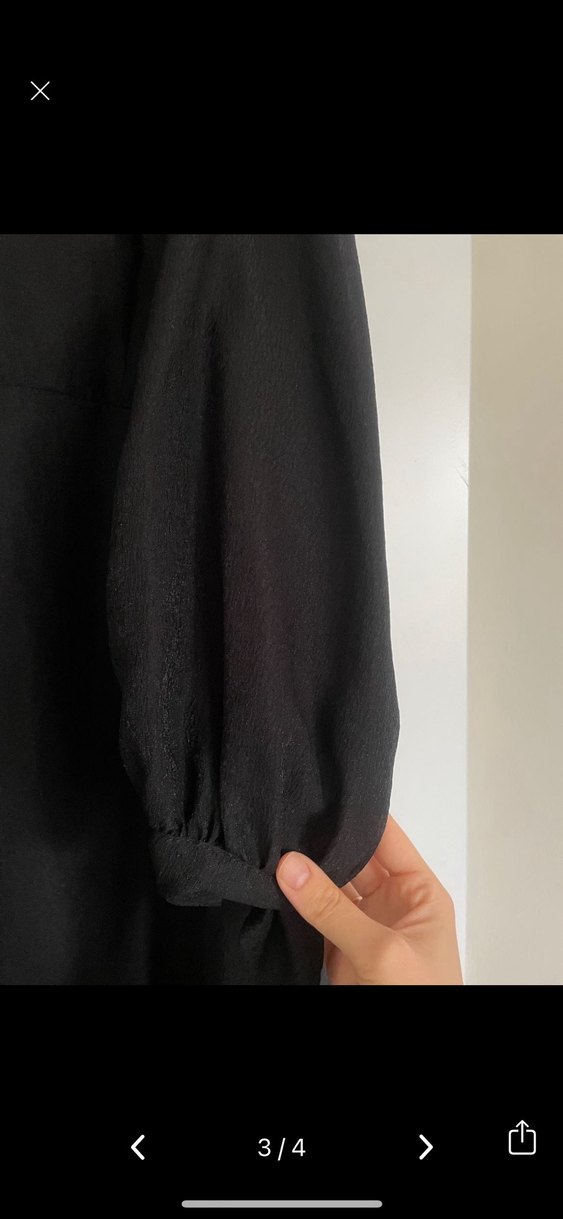 Siyah Uzun Kollu Suud Shine Abiye Elbise - Görsel 3