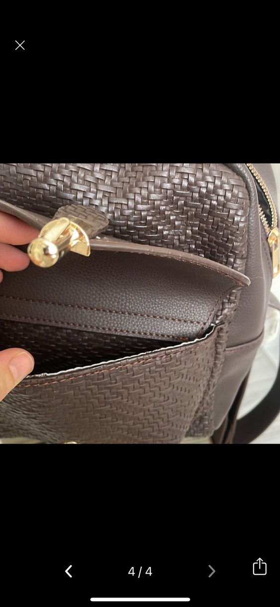 Kahverengi Deri Sırt Çantası 21x22x15 - Görsel 5