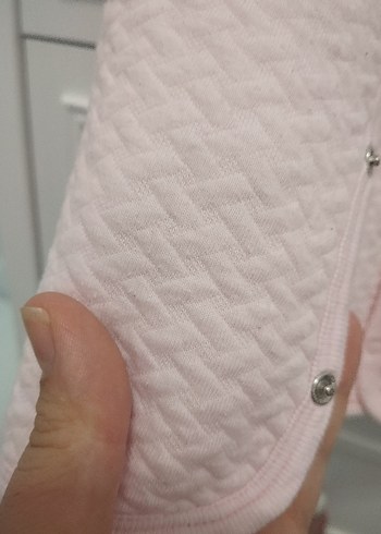 Kız Çocuk Pembe Düğmeli Yelek - Görsel 4