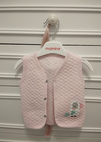 Kız Çocuk Pembe Düğmeli Yelek - Görsel 2