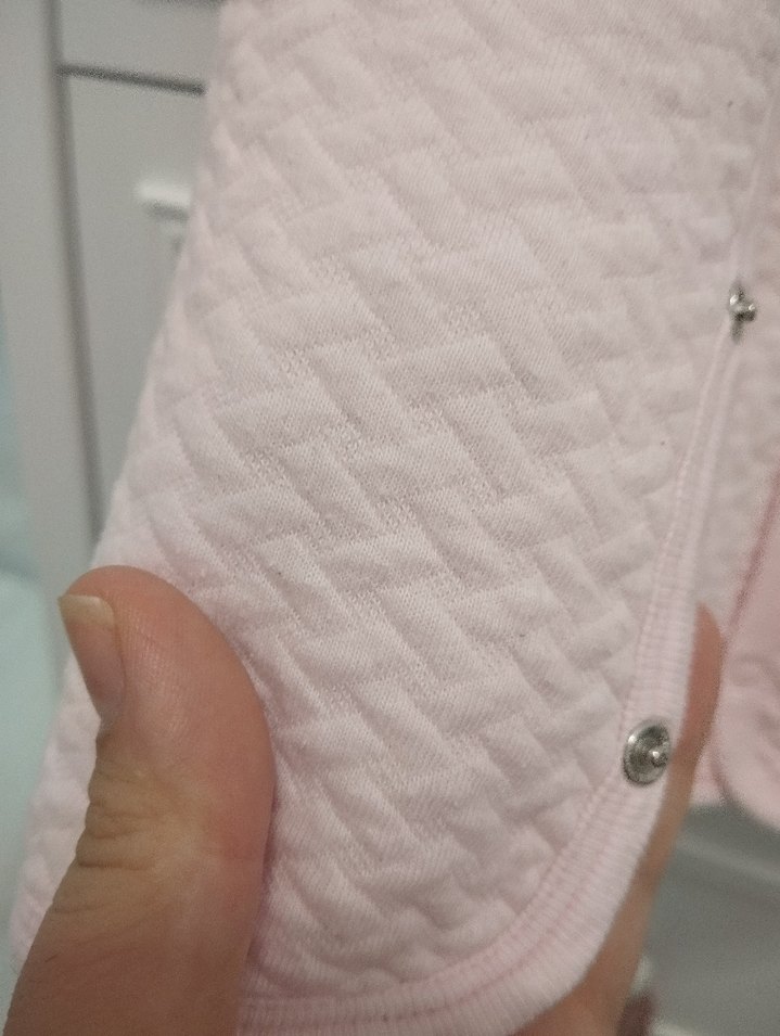 Kız Çocuk Pembe Düğmeli Yelek - Görsel 4