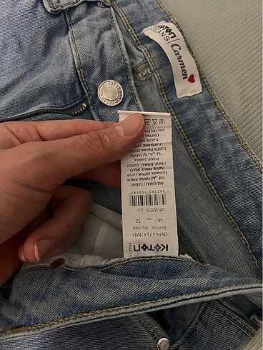 34 Beden mavi Renk Kot pantolon