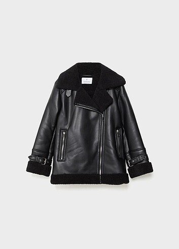 suni deri biker ceket 
