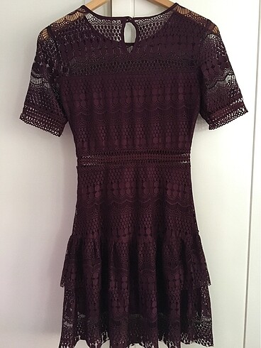 xs Beden bordo Renk Elbise