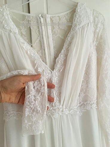 Dantel detaylı elbise - Görsel 2