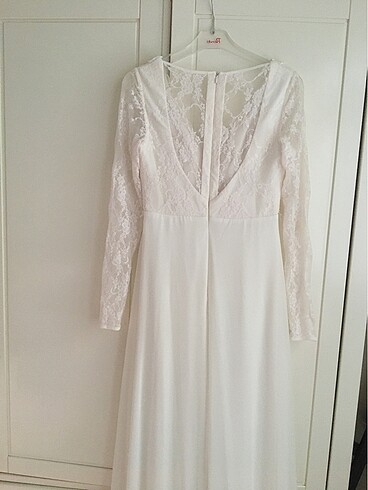 Dantel detaylı elbise - Görsel 4