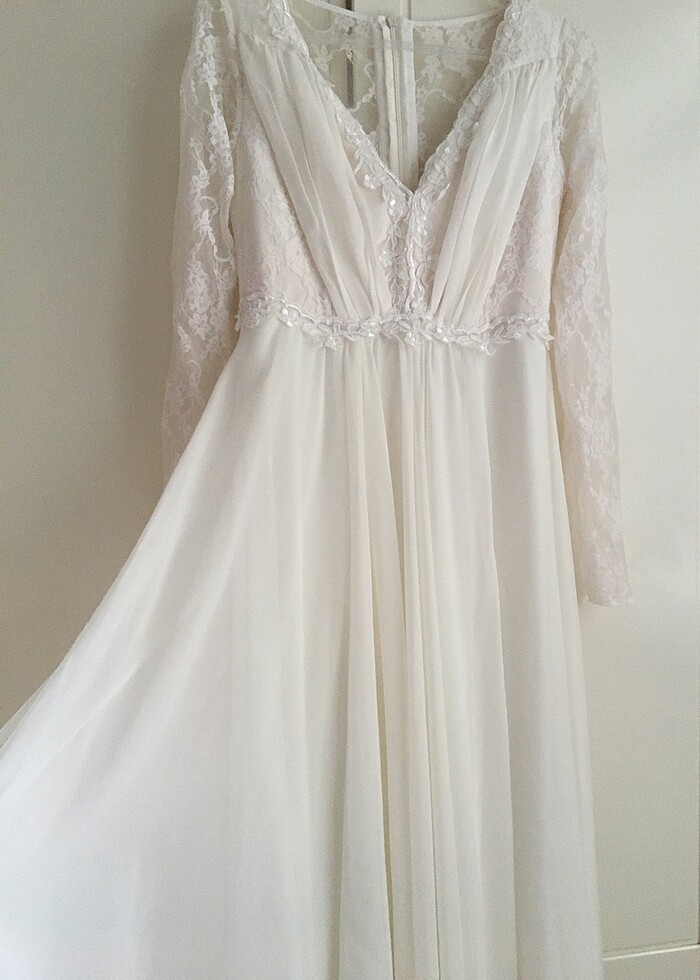 Dantel detaylı elbise - Görsel 3