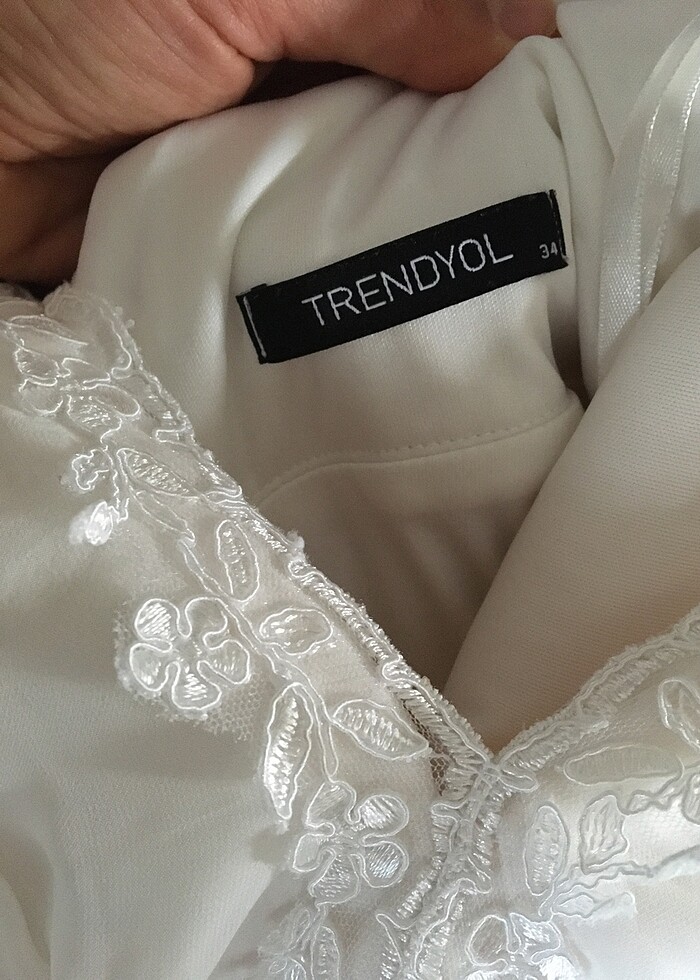 Dantel detaylı elbise - Görsel 5