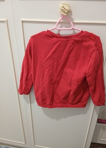 24-36 Ay Beden kırmızı Renk Kız çocuğu sweatshirt