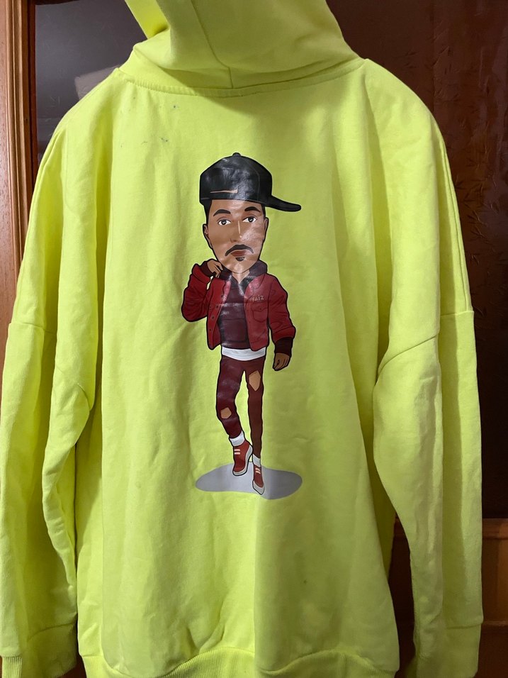 Sarı Kapüşonlu Kadın Sweatshirt - Görsel 2