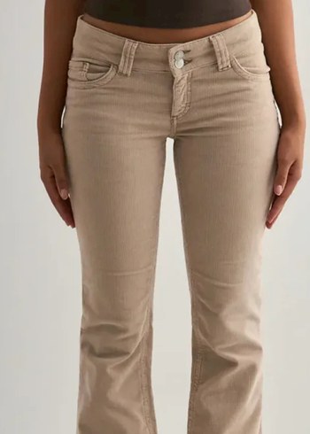 nelly kadife dusuk bel jean - Görsel 4