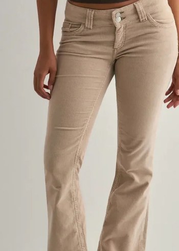 nelly kadife dusuk bel jean - Görsel 3