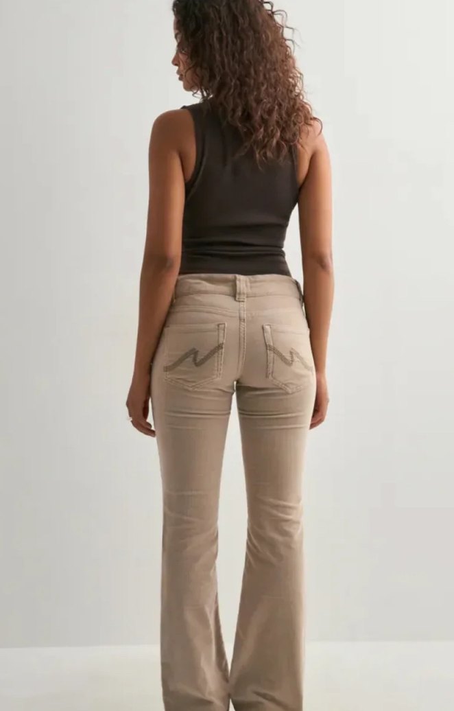 nelly kadife dusuk bel jean - Görsel 5