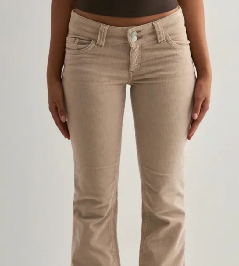 nelly kadife dusuk bel jean - Görsel 4