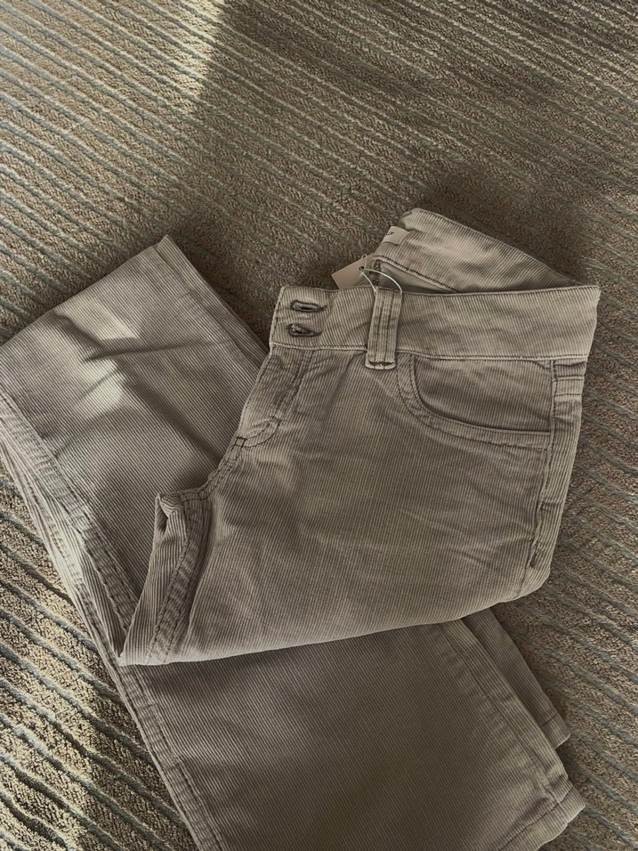 nelly kadife dusuk bel jean - Görsel 2