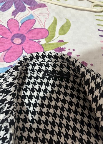 LC Waikiki Desenli Düğmeli Midi oversize kaban