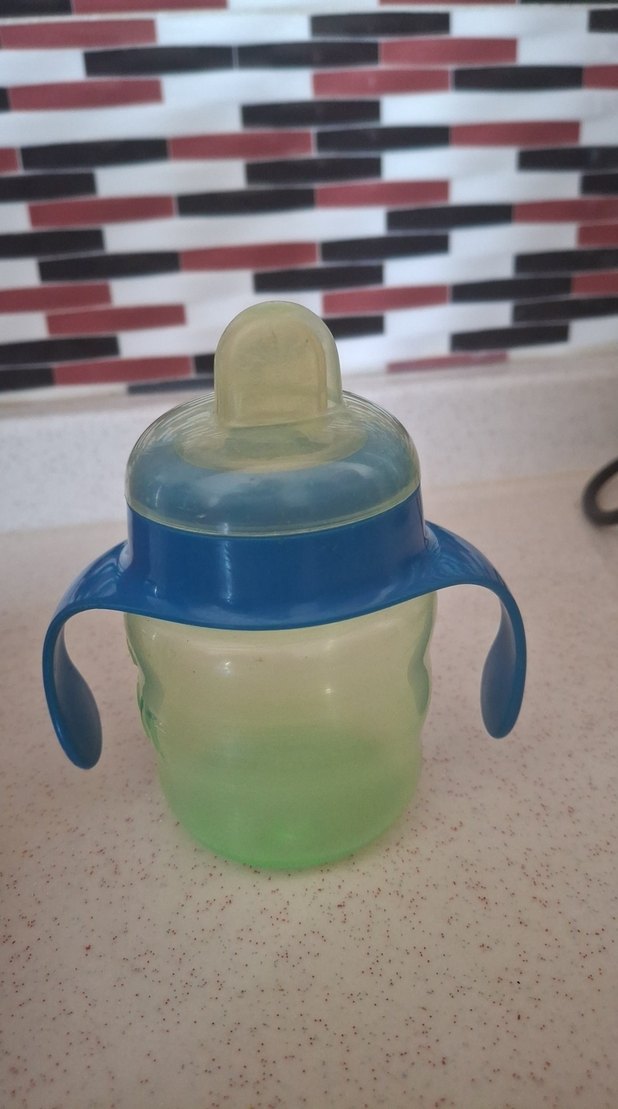 Mavi Kulplu Bebek Biberonu - Görsel 2