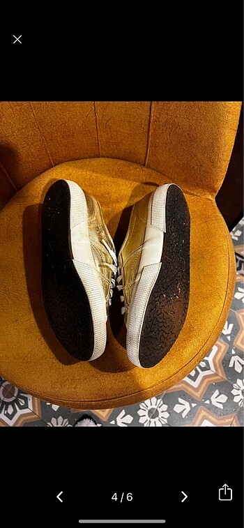 38 Beden altın Renk Orijinal Superga