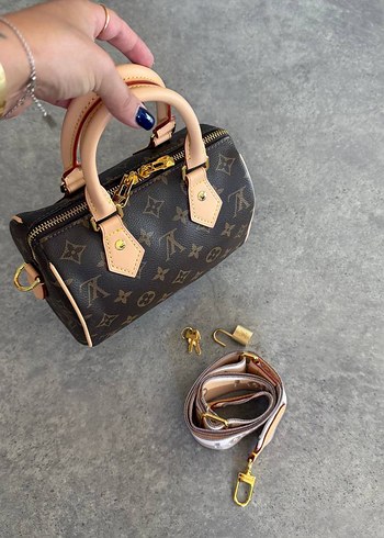 Beden kahverengi Renk Klasik Elegan Louis Vuitton Kadın Deri Çanta