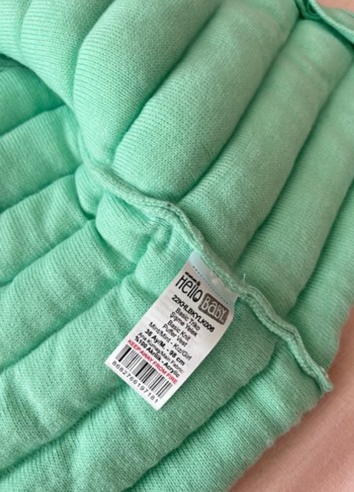 Cocuk Yeşil Kapüşonlu Yelek - Görsel 4