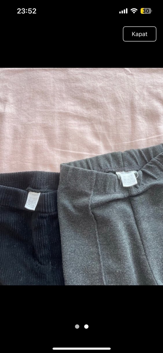 Kız İkili Elastik Bel Taytlar - Görsel 2