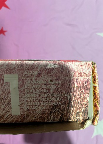 Çiçek Desenli Cam Tabak(büyük boy) - Görsel 4