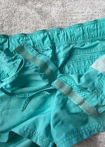 Turkuaz Bel Detaylı Mini Deniz Şortu - Görsel 4