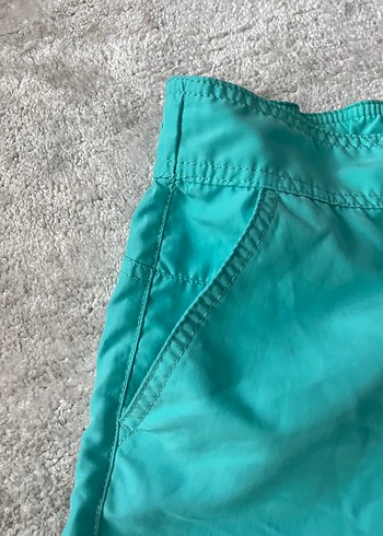 Turkuaz Bel Detaylı Mini Deniz Şortu - Görsel 6