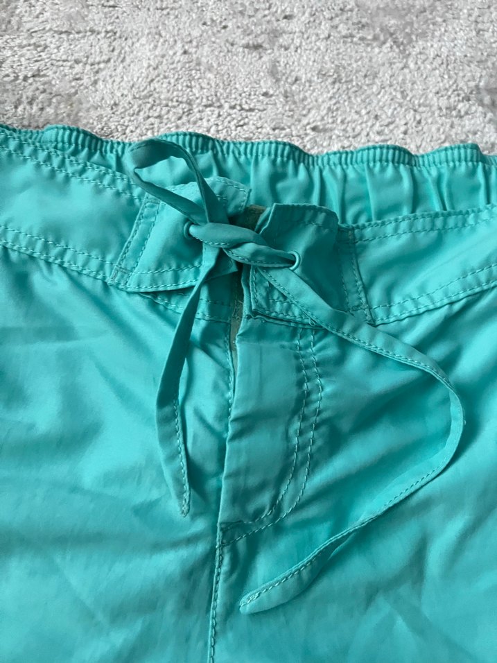 Turkuaz Bel Detaylı Mini Deniz Şortu - Görsel 3