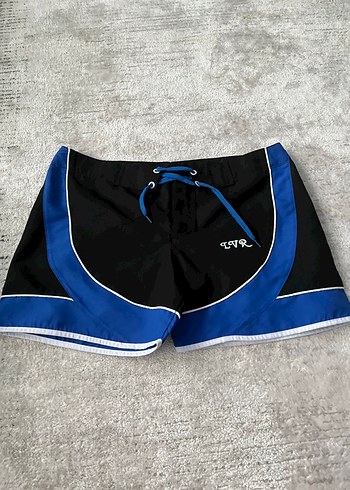 Koyu Mavi Belli Kadın Mini Deniz Şortu