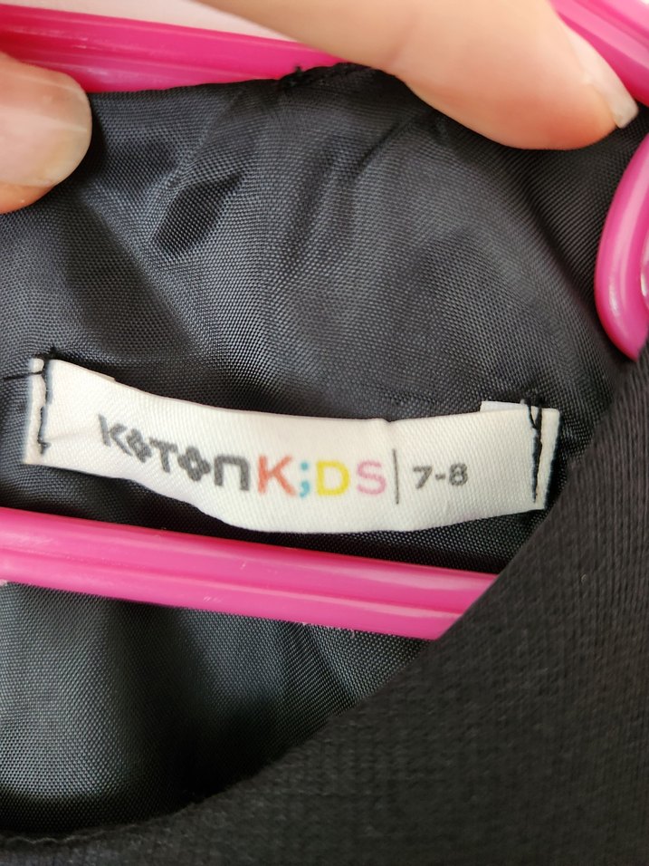 Kız Çocuk Püsküllü Siyah Kolsuz Elbise - Görsel 4