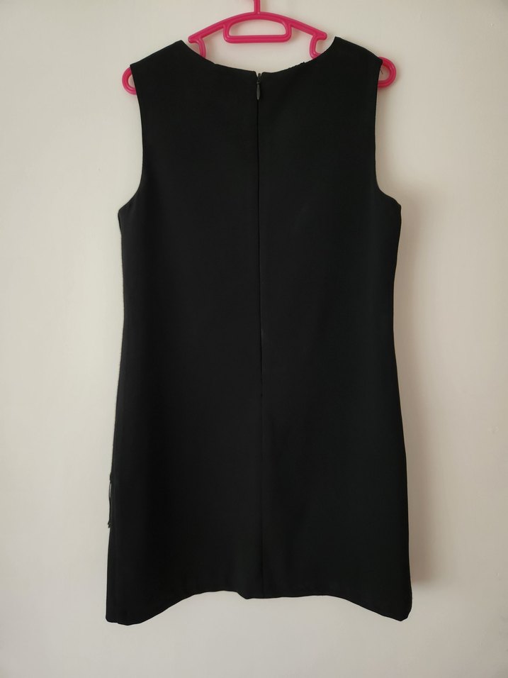 Kız Çocuk Püsküllü Siyah Kolsuz Elbise - Görsel 3