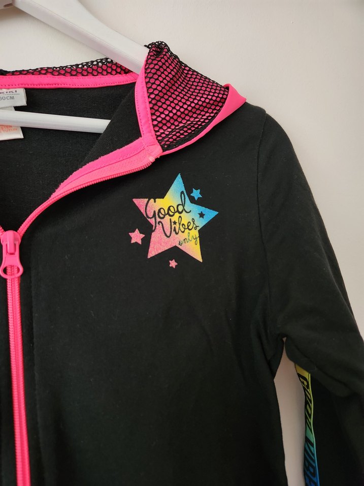 Kız Çocuk Kapüşonlu Fermuarlı Sweatshirt - Görsel 2