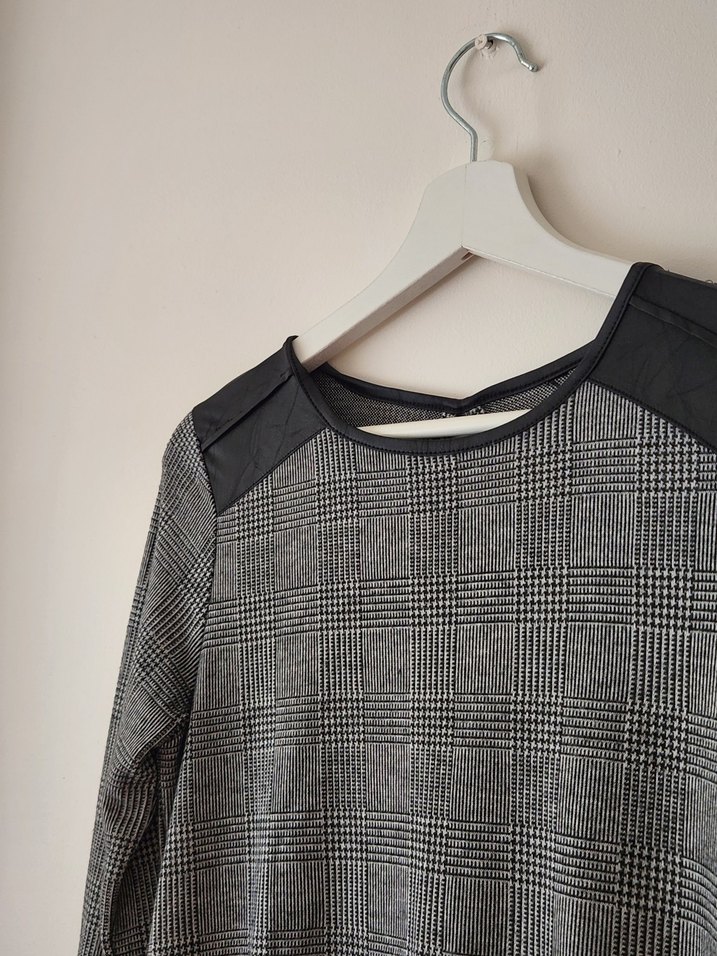 Gri Uzun Kollu Midi Triko Tunik - Görsel 2