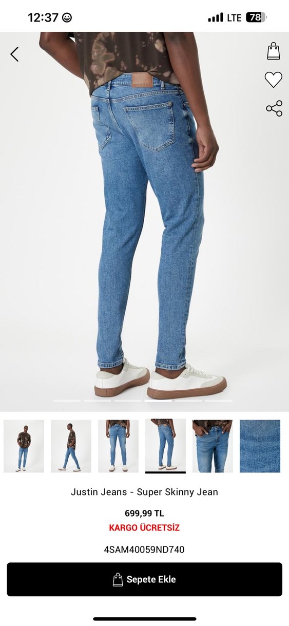 Koton Süper Skinny Erkek Jean - Görsel 3