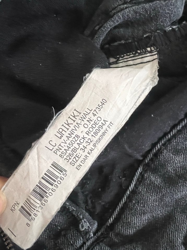 Gri Skinny Fit Erkek Denim Pantolon - Görsel 4