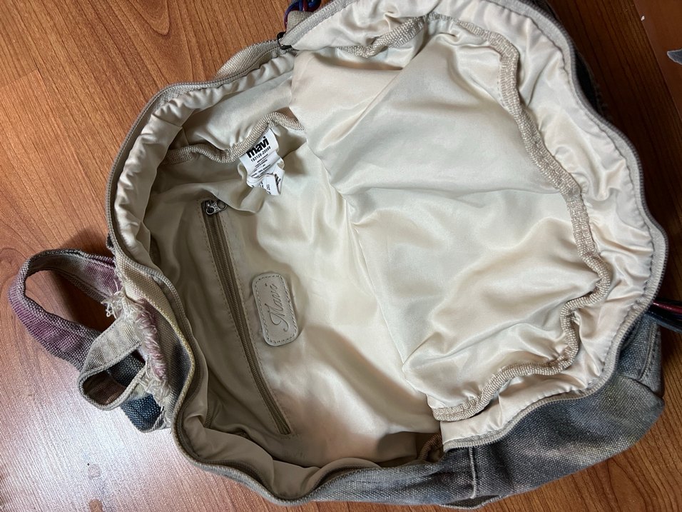 Gri Batik Desenli Kot Sırt Çantası - Görsel 3